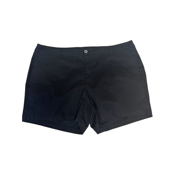 Lane Bryant Women's Plus Size Black Flat Front Shorts size 26 and 24 NWT - Picture 1 of 7